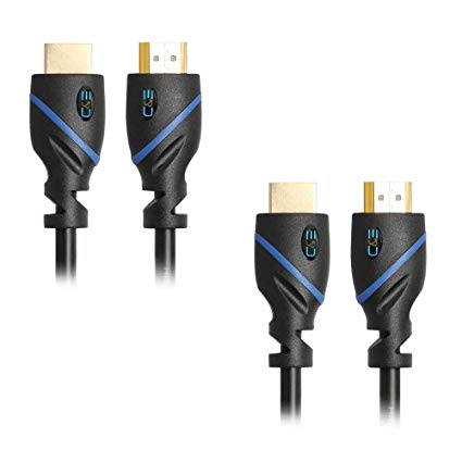 8ft (2.4M) High Speed HDMI Cable Male to Male with Ethernet Black (8 Feet/2.4 Meters) Supports 4K 30Hz, 3D, 1080p and Audio Return CNE620701 (2 Pack)