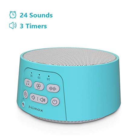 HIMOX White Noise Machine,Portable Sleep Sound Machine with 24 Soothing Sounds & 3 Timers for Sleeping & Relaxation (Green)