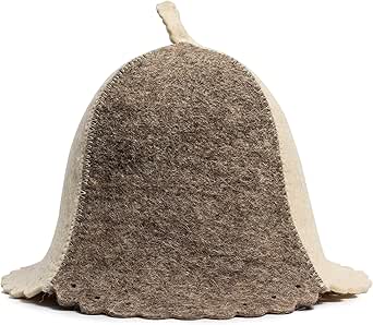 Wool Sauna Hat Finnish Sauna Hat for Men Gray White Colors - Felt Sauna Hat Wool Sauna Banya Hat for Men Sauna Cap for Men – Wool Sauna Hat for Women Sauna Cap for Women