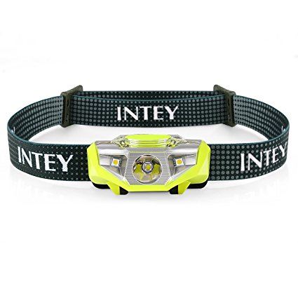 INTEY Headlamp Flashlight, USB Rechargeable Headlight with Red Light for Outdoors Battery Included