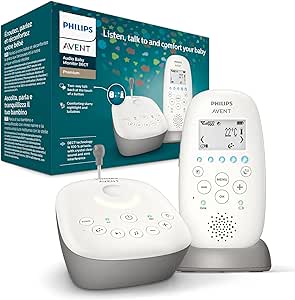 Philips Avent Écoute-bébé DECT avec projecteur d'étoiles au plafond (Modèle SCD733/26)