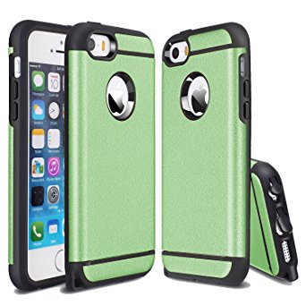 iPhone SE Case,iPhone 5 Case, iPhone 5S Case, CHTech Fashion Dual Layer Heavy Duty Protection Scratch Proof Armor Case Cover for Apple iPhone 5/5S iPhone SE[Green]