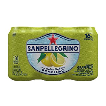 San Pellegrino Sparkling Fruit Beverages, Pompelmo (Grapefruit),11.15 oz Cans (Pack of 6)