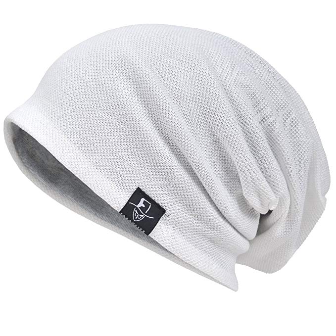 VECRY Men Slouch Hollow Beanie Thin Summer Cap Skullcap