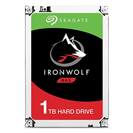 Seagate IronWolf NAS 5900RPM Internal SATA Hard Drive 1TB 6Gb/s 3.5-Inch -   (ST1000VN002)