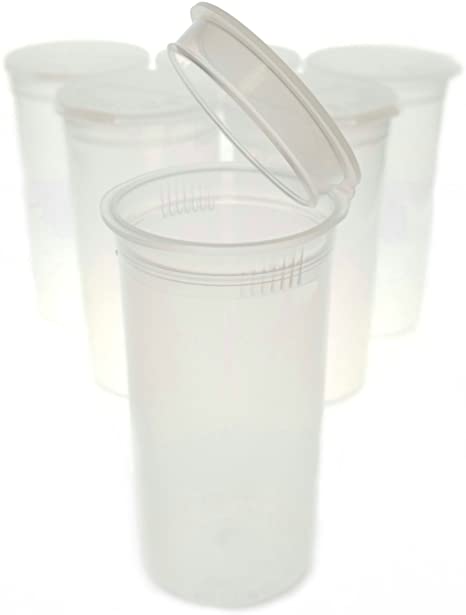 Van Cave 50 Piece Pack of Philips Rx Clear 13 Dram. Premium Pop Top Medical Grade Vial Containers