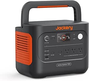 Jackery Explorer 1000 v2 Portable Power Station(2024 New),1070Wh LiFePO4 Battery,1500W AC/100W USB-C Output, 1 Hr Fast Charge, Solar Generator for Outdoor Camping,Off-grid Living,RV,Emergency (Renewed)