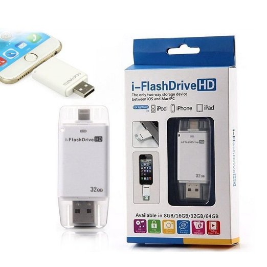 Superisun Portable 64GB USB i-Flash Drive HD U Disk 8pin Memory Stick For For Apple iPhones, iPads,iPods