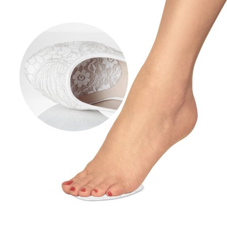 2 Pairs Forefoot Lace clot with Transparent Heel Grips soft and comfortable Silicone Foot Cushion for Rapid Pain Relief