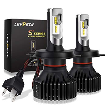 H4/9003/HB2 LED Headlight Bulbs leppein S  Series Hi/Lo Beam 32xZES 2nd Chips 6500K 8000LM 60W Cool White All-in-one Conversion Kit