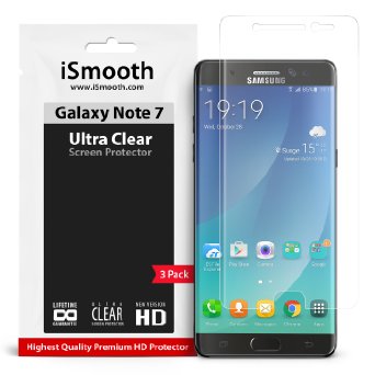 Samsung Galaxy Note 7 Screen Protector, Ultra Clear and Case Compatible Full Coverage TPU Film - Protects Your Phone From Scratches, Impacts, Dust and Smudges (3-pack)