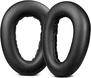 SOULWIT Lambskin Earpads Replacement for Sennheiser PXC480, PXC550, PXC 550-II, MB660 UC, MB 660 MC, Ear Pads Cushions for EPOS Adapt 660, with Noise Isolation Foam - PXC550 LS Black