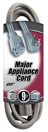 Coleman Cable 03537 12/3 9-Foot Appliance/ Air Conditioning Cord, Beige
