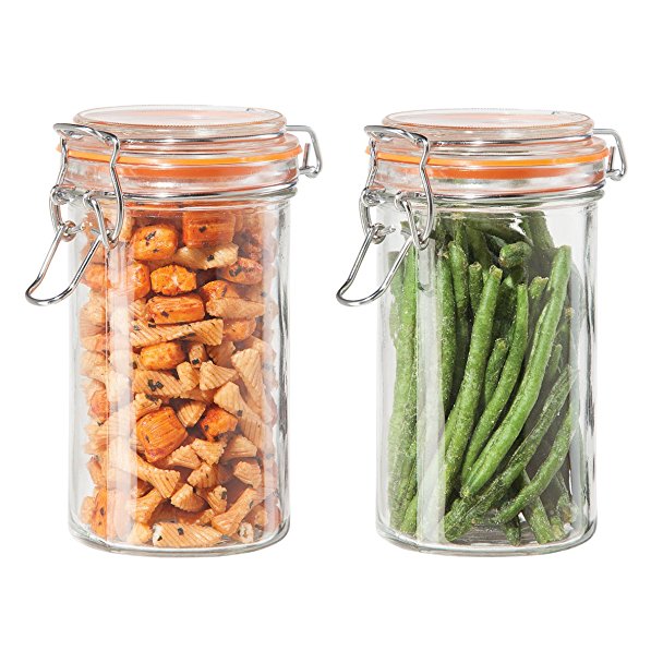 Oggi Airtight Glass 17 Ounce 2 Piece Canister Set