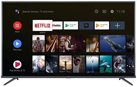 TCL 108 cm (43 inches)  AI 4K UHD Certified Android Smart LED TV 43P8 (Black) (2019 Model)