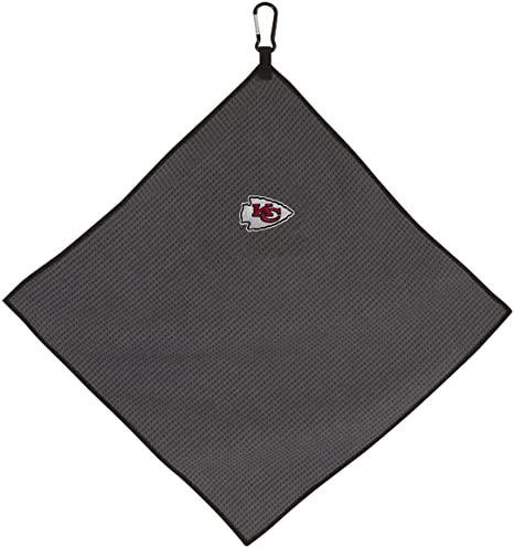 Team Effort Kansas City Chiefs 15"x15" Grey Microfiber Towel