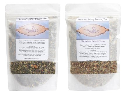 Newport Skinny Tea 14 Day Detox Plan The Best Slimming Teatox Drink that Thousands of Busy Women Use Daily to Get Lean, Lose Weight and Feel Great Again, Contains Green Tea, Garcinia Cambogia, Yerba Mate, Oolong, Fast Acting, it helps rid body of cellulite, bloat and gives energy