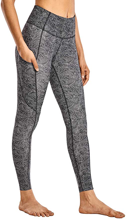 CRZ YOGA Women's High Waisted Yoga Pants with Pockets Naked Feeling Workout Leggings-25 Inches