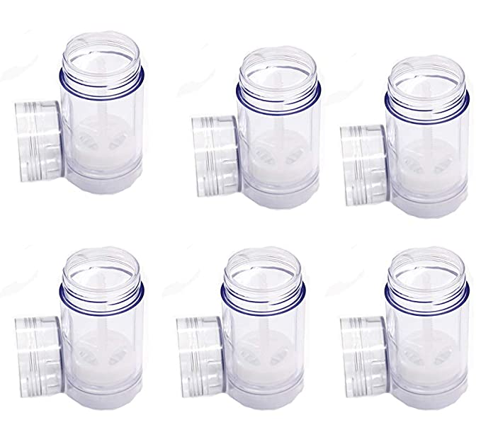 Clear Empty Plastic Round Deodorant Containers,Round Shape Bottom Filling Stick Deodorant Container Twist Up Stick Tube (C)