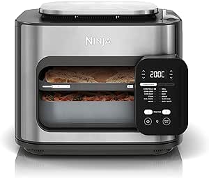 Ninja Combi 12-in-1 Multicooker, Forno e Friggitrice ad Aria, 12 Funzioni di Cottura, Pasti per la Famiglia in 15 Minuti*, Include Teglia, Padella e Guida alle Ricette, Grigio, SFP700EU