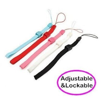 GLCON Wrist Strap Pack [With Lock] for Wii Remote Controller Camera MP3 Player Cell Phones Sony PS X5 Bundle - black / White / Blue / Pink /Red