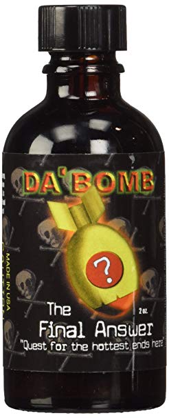 Da'Bomb The Final Answer Hot Sauce, 2-Ounce Glass Bottle