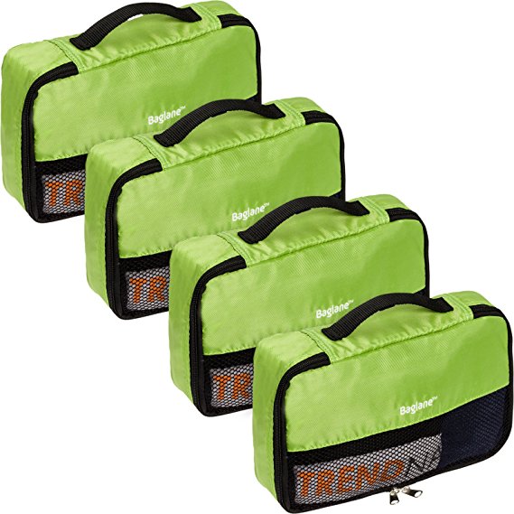 Baglane Packing Cube Bag - TechLife Nylon Travel Luggage - 4pc Set (Small)