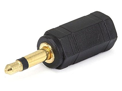 Monoprice 107128 3.5mm Mono Plug to 3.5mm Stereo Jack Adaptor, Gold Plated