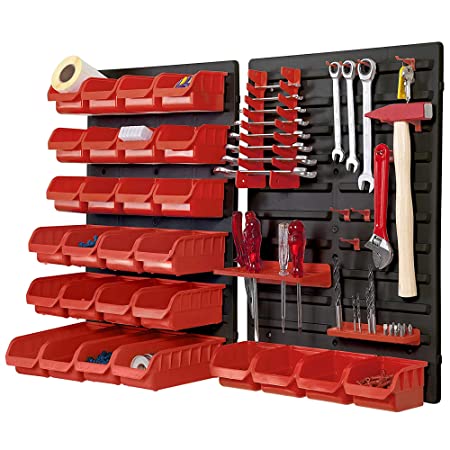 BLACK DECKER BDST73832-8 Wall Panel Set with Bins, Racks and Holders (43-Pieces), tools not Included