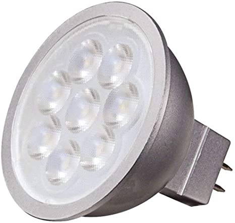 12 Pack - Satco 6.5 watt; LED MR16 LED; 3500K; 40' beam spread; GU5.3 base; 12 volt AC/DC - S9497