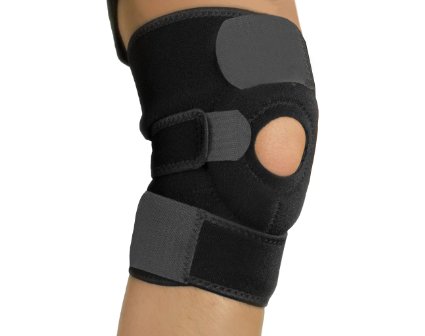 Knee Brace, Amotus Soft Knee Strap Support Breathable Neoprene Fully Adjustable Open Patella Knee band for Outdoor Sport and runnning, Brace Protector for Pain Relief from Meniscus, Arthritis and ACL(1 Piece/2 Pieces Optional)