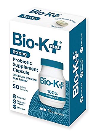 Bio-K Plus Probiotic Supplement, 15 Capsules Each (Pack of 2)