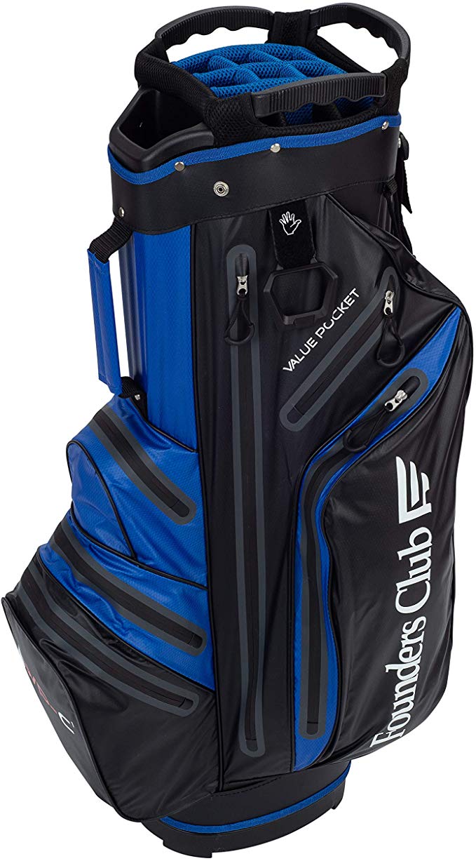 Founders Club Waterproof Golf Cart Bag Ultra Dry for Rainy Days on The Golf Course Light Weight 14 Way Full Length Divider Plus External Putter Tube