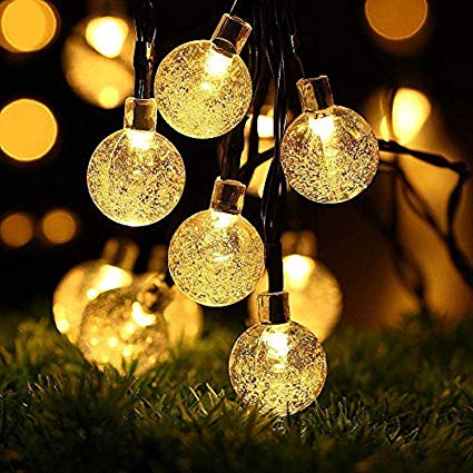 Solar String Lights,OxyLED 60 LED Garden Patio Outside String Lights,Waterproof Indoor/Outdoor String Lights, Great Garden Terrace Patio Outside Xmas Lights(Ambiance Light)