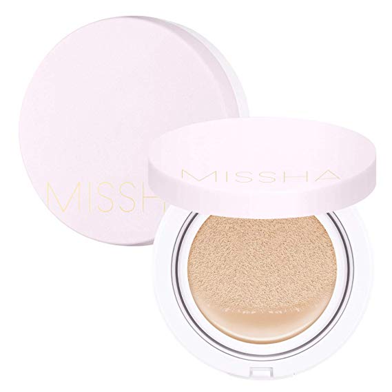 MISSHA M Magic Cushion Cover Lasting SPF50 /PA   (No.21) - longlasting, high coverage, hydrating cushion foundation with excellent long lasting effect- Amazon QR Code for Authenticity