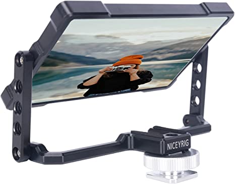 NICEYRIG Plus Vlog Vlogging Selfie Mirror Mount Applicable for iPhone 6.7'' 6.1'' 5.8'' 5.4'' and Android Cell Phone - 534