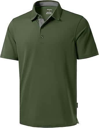 Men's Golf Shirts Dry Fit Moisture Wicking Performance Short Sleeve Collared Polo Shirts for Casual Tennis Bussiness