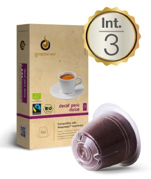 Gourmesso Decaf Perù Dolce - 10 Nespresso® compatible coffee capsules (10 capsules)