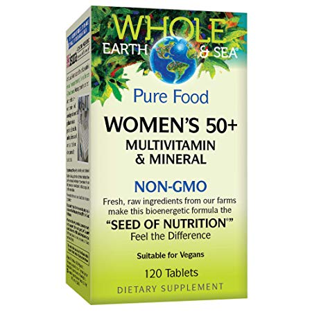 Natural Factors - Whole Earth & Sea Women's 50  Multivitamin & Mineral 120 Count, 120 Tablets