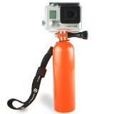 FloatingHandGripforGoproHero4SessionBlackSilverHeroLCD3321-GripwithCameraandTripod  PoleMount Orange