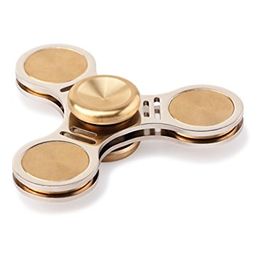 Xelparuc Hand Fidget Toys Spinne Perfect for ADD ADHD Anxiety and Autism Adult Children Gold