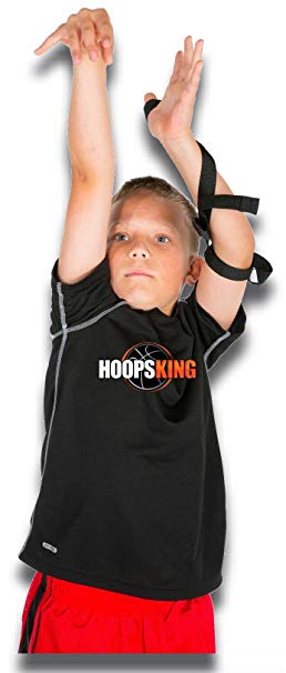 HoopsKing Off or Guide Hand Shooting Aid Perfect Jump Shot Strap - Develop A True One Handed Release On Your Shot - Stops Rotation of The Wrist to Prevent Off Hand Interference