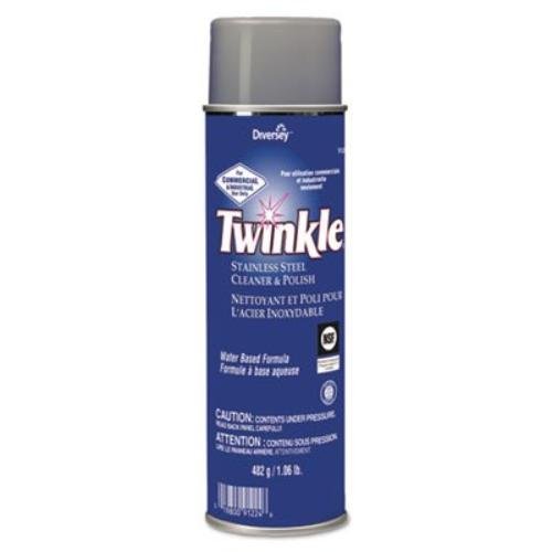 Twinkleamp;reg; - Stainless Steel Cleaner amp;amp; Polish, 17 oz. Aerosol - Sold As 1 Each - Water-based formula removes grease, dirt, fingerprints, smudges and water marks from stainless steel, brass, aluminum and chrome.