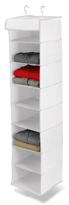 Honey-Can-Do SFT-01239 Hanging Closet Organizer White 8-Shelf