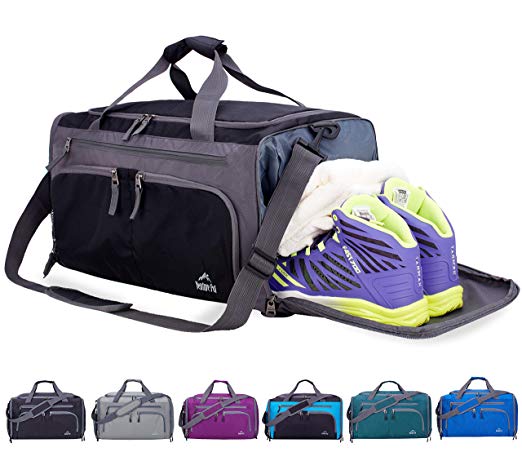 Venture Pal 20" / 24" Packable Sports Gym Bag with Wet Pocket & Shoes Compartment Travel Duffel Bag for men and Women