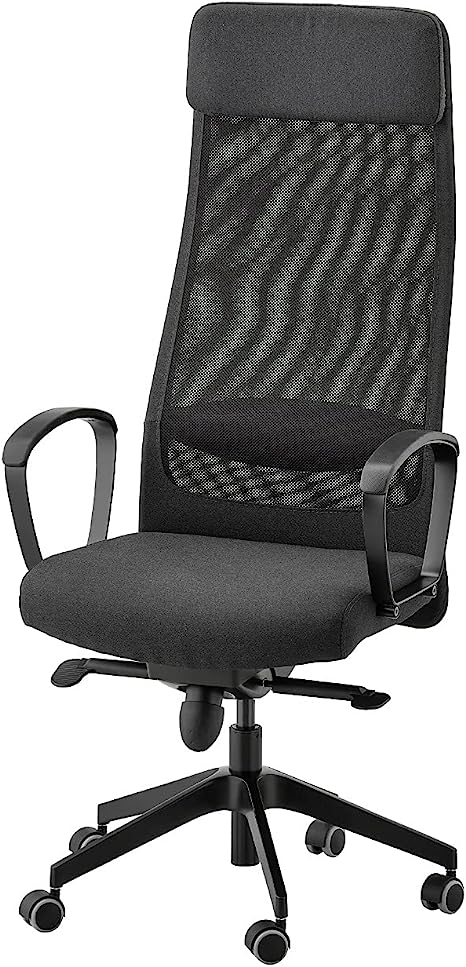IKEA MARKUS Office chair, Adjust the height and angle of this chair so your workday feels comfortable [Vissle dark grey]