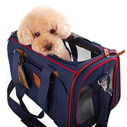WOpet Soft Sided Pet Carrier Comfortable Carrier Adjustable and Foldable Airline Approved Pet Travel Carrier