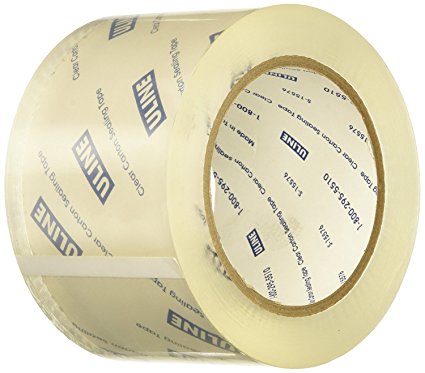 Uline 2.6 mil Packing and Shipping Tape, Clear 3" x 55 Yds (S-1893 - 2-Pack)