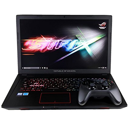 CUK ASUS ROG GL753 Gamer Laptop (Intel Quad Core i7-7700HQ, 16GB RAM, 256GB SSD   1TB HDD, NVIDIA Geforce GTX 1050 Ti 4GB, 17" Full HD, Windows 10) Gaming Notebook Computer   ASUS GamePad Bundle