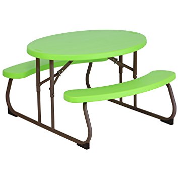 Lifetime 60132 Children's Oval Picnic Table, Lime Green